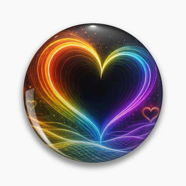 Item preview, Neon Rainbow Hearts - Synthwave Grid & Cyber Love Aesthetic designed and sold by Tw1nsAIArt.