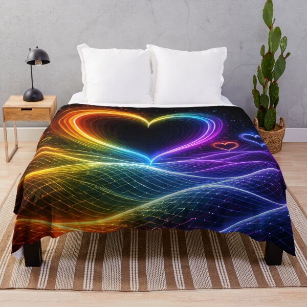Item preview, Neon Rainbow Hearts - Synthwave Grid & Cyber Love Aesthetic designed and sold by Tw1nsAIArt.