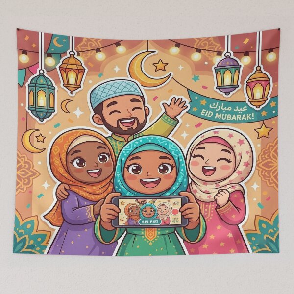 Item preview, Eid Selfie - Cute Muslim Friends Celebrating Together designed and sold by WowDezign.
