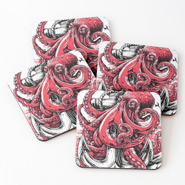 Item preview, The Flat Fill Kraken designed and sold by Retro Type.