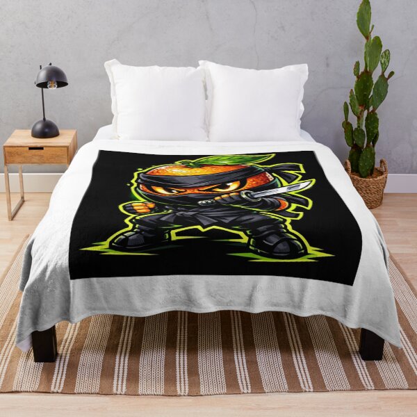 Item preview, Ninja Orange Cartoon Fruit Warrior designed and sold by novyron.