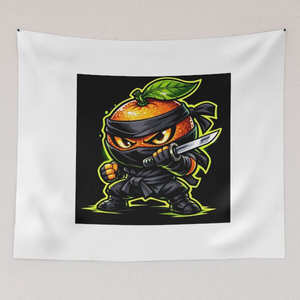 Item preview, Ninja Orange Cartoon Fruit Warrior designed and sold by novyron.