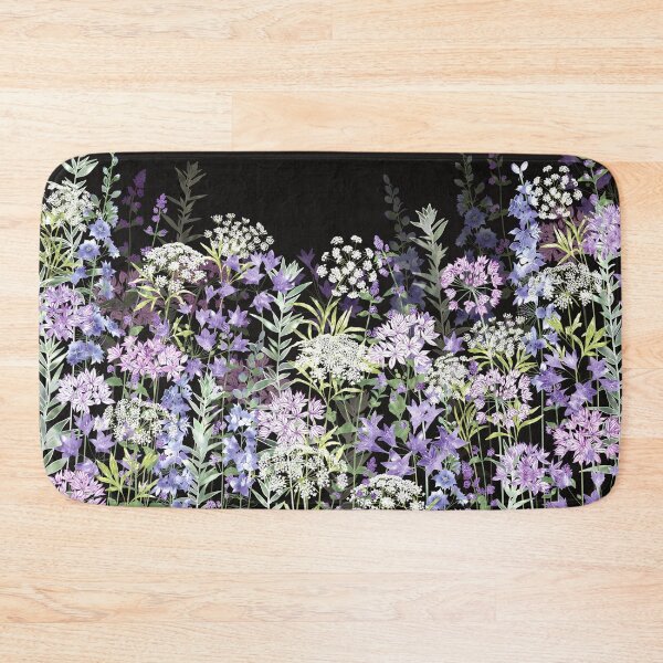 Item preview, ​Midnight Botanical Wildflower Garden Meadow designed and sold by Fiona Calder Designs.