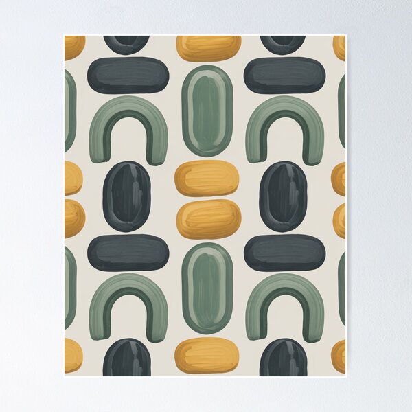 Item preview, Minimalist Stacked Organic Shapes in Sage designed and sold by SignumShop.