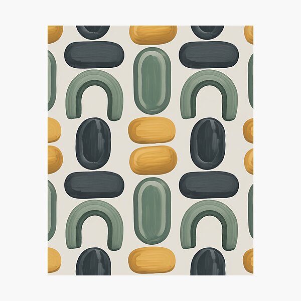 Item preview, Minimalist Stacked Organic Shapes in Sage designed and sold by SignumShop.
