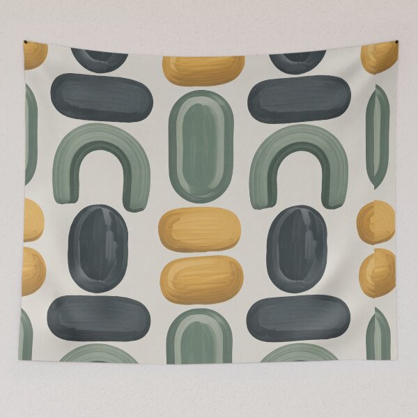 Item preview, Minimalist Stacked Organic Shapes in Sage designed and sold by SignumShop.