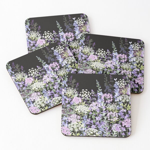 Item preview, ​Midnight Botanical Wildflower Garden Meadow designed and sold by Fiona Calder Designs.