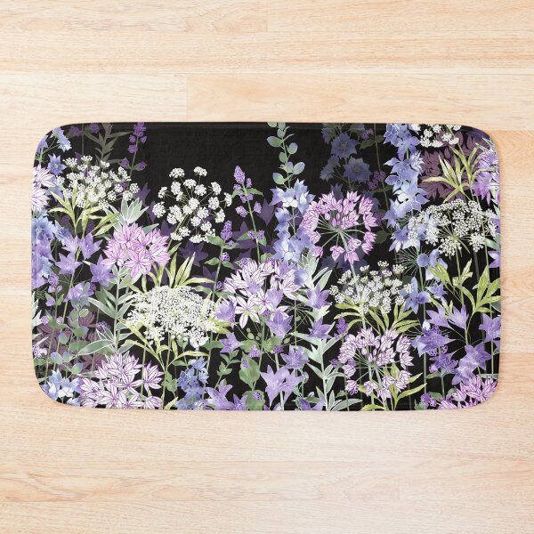 Item preview, ​Midnight Botanical Wildflower Garden Meadow designed and sold by Fiona Calder Designs.