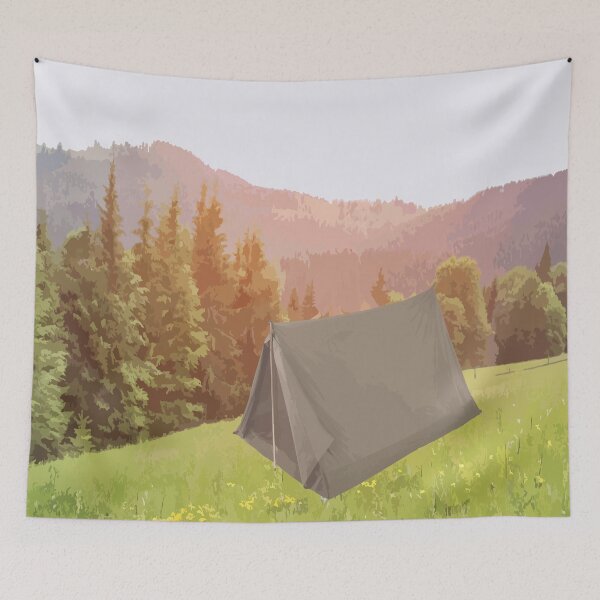 Item preview, Peaceful Camping Tent at Sunrise designed and sold by Arturo Daniel Garcia Palomo.