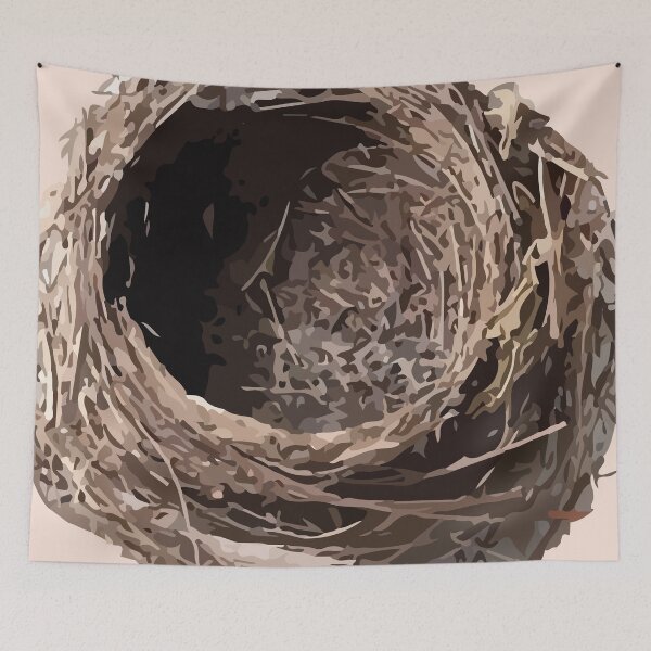 Item preview, Detailed Empty Bird Nest Illustration designed and sold by Arturo Daniel Garcia Palomo.