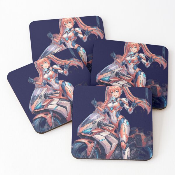 Item preview, Cyber Biker Neon Waifu Thumbs Up designed and sold by RadaQueen.