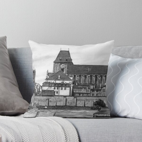Item preview, Panorama of Toruń city in Poland pencil drawing designed and sold by Adam Wróbel.