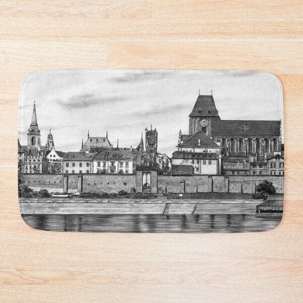 Item preview, Panorama of Toruń city in Poland pencil drawing designed and sold by Adam Wróbel.