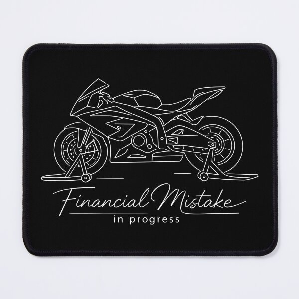 Item preview, Financial Mistake In Progress - Funny Sportbike Line Art designed and sold by WavesStation.
