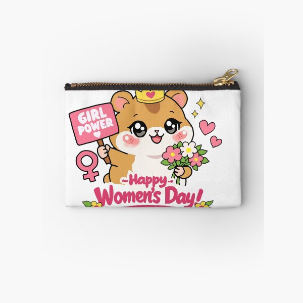 Item preview, Cute Kawaii Hamster Girl Power – Happy Women’s Day Feminist Cartoon designed and sold by pn_terest.