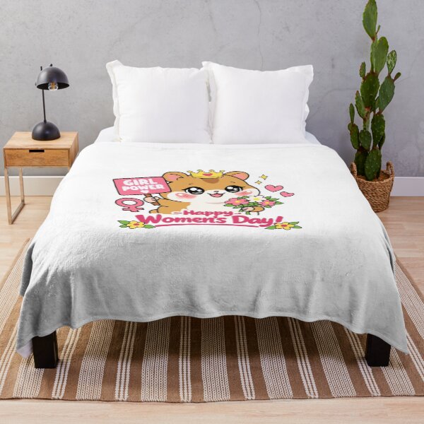 Item preview, Cute Kawaii Hamster Girl Power – Happy Women’s Day Feminist Cartoon designed and sold by pn_terest.