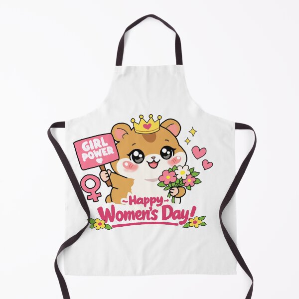 Item preview, Cute Kawaii Hamster Girl Power – Happy Women’s Day Feminist Cartoon designed and sold by pn_terest.