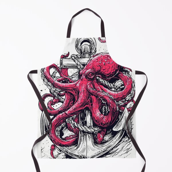 Item preview, Red Octopus Anchor designed and sold by Retro Type.