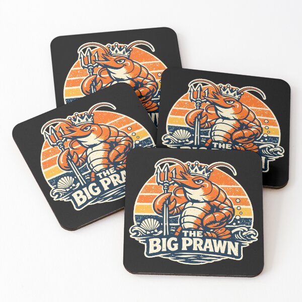 Item preview, The Big Prawn - Funny Shrimp King Retro Ocean Meme designed and sold by TomoMadeIt.