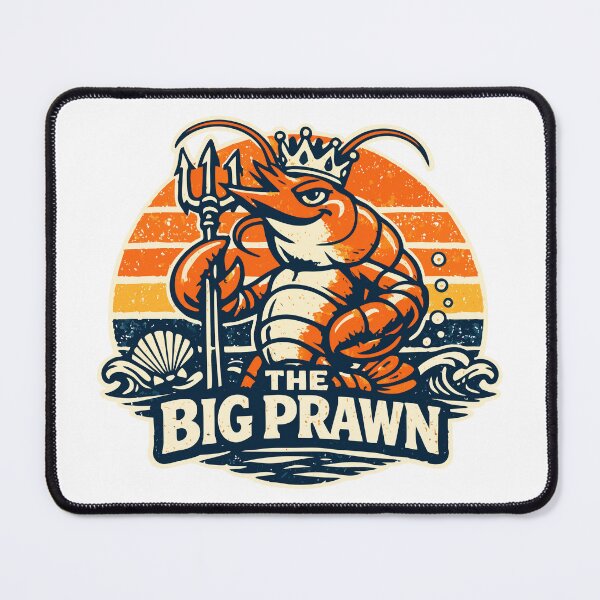 Item preview, The Big Prawn - Funny Shrimp King Retro Ocean Meme designed and sold by TomoMadeIt.
