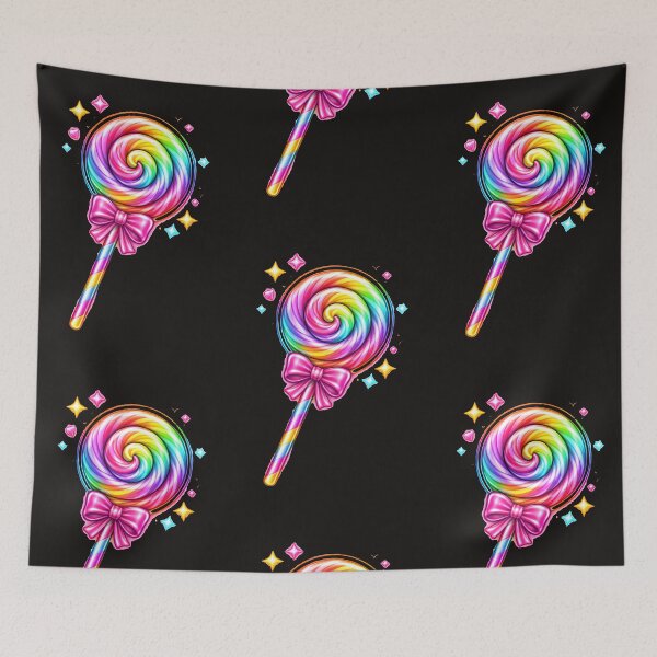Item preview, rainbow neon lollypop designed and sold by hiperdinotees.