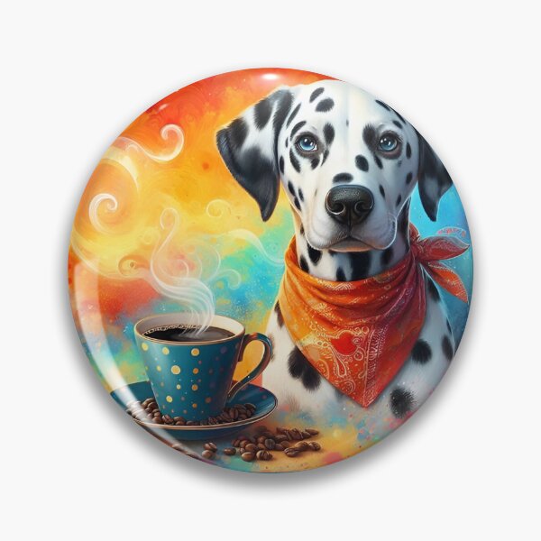 Item preview, Dalmatian Drinking Coffee designed and sold by The Coffee Critters.