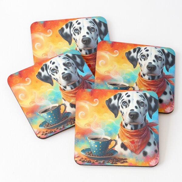 Item preview, Dalmatian Drinking Coffee designed and sold by The Coffee Critters.