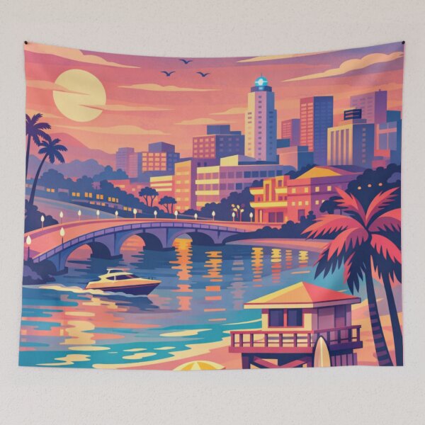 Item preview, Miami at Sunset  designed and sold by MatthewHeights.
