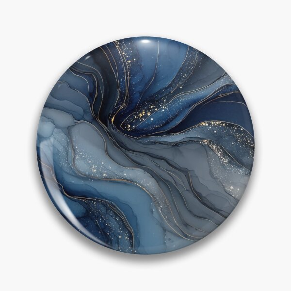 Item preview, Flowing Indigo Faux Marble Abstract designed and sold by Nine Lives Studio.