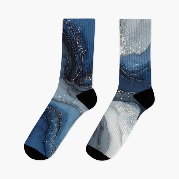 Item preview, Flowing Indigo Faux Marble Abstract designed and sold by Nine Lives Studio.