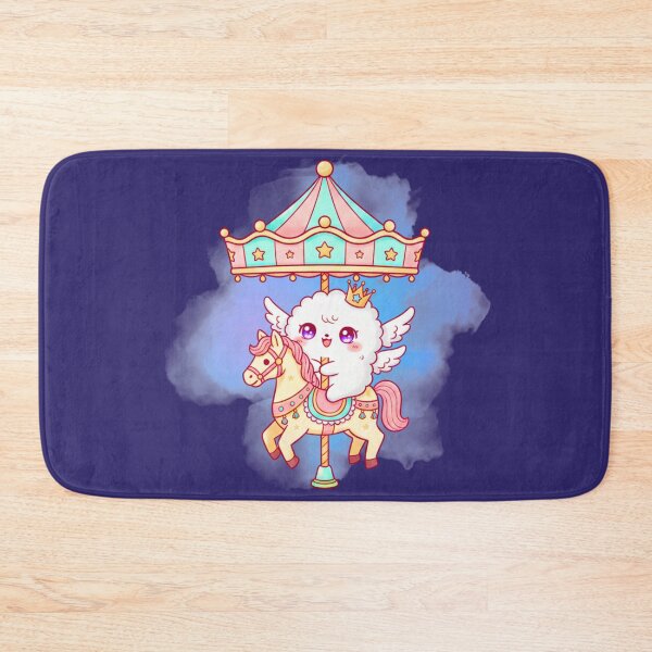 Item preview, Kawaii Dreamy Cloud Adventure Carousel – Pastel Aesthetic Series designed and sold by MBBialyPiksel.