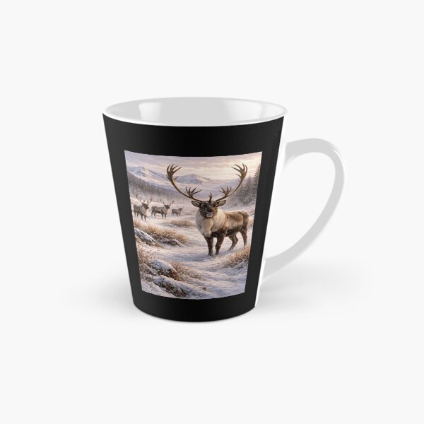 Item preview, Majestic Caribou in Winter Wilderness – Northern Wildlife Landscape designed and sold by VandVArt.