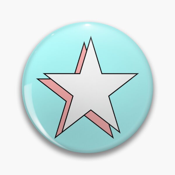 Item preview, Pastel Pink White Minimalist Y2K Aesthetic Offset Shadow Star designed and sold by Aesthetic Crew.