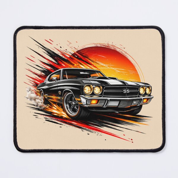 Item preview, Classic Muscle Car Sunset – Vintage American SS Power designed and sold by Retro Arabica.