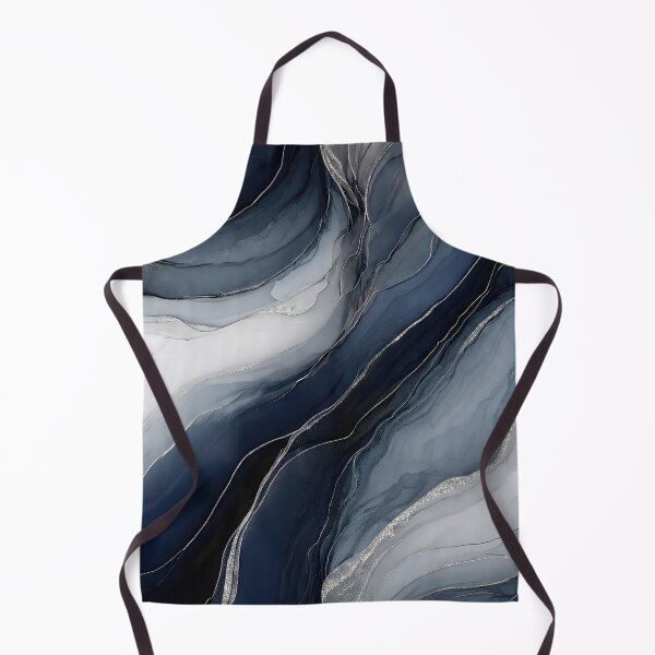 Item preview, Flowing Blue Water Resin Art with Silver Veins designed and sold by Nine Lives Studio.