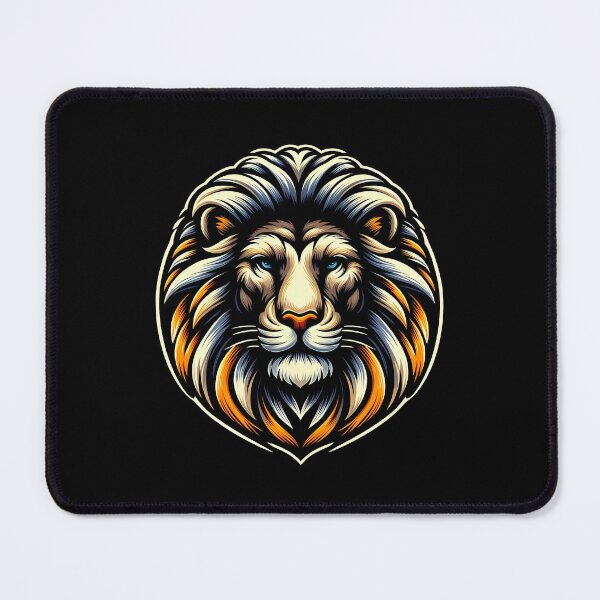 Item preview, Majestic lion head depicted in vibrant colors, showcasing intricate details and a fierce expression. designed and sold by beast-net.