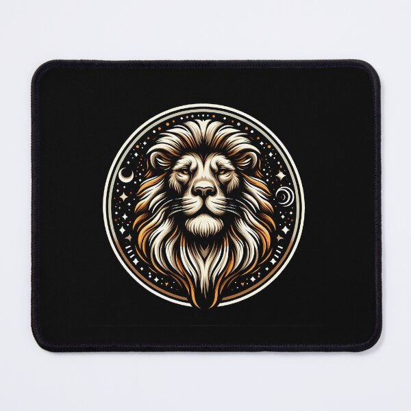 Item preview, Detailed lion illustration with intricate patterns and warm colors, symbolizing strength and courage. designed and sold by beast-net.