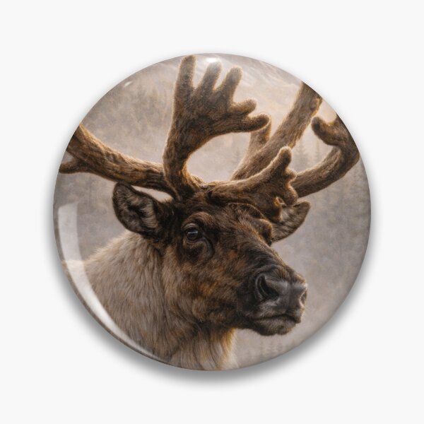 Item preview, Majestic Caribou Portrait – Northern Wilderness Wildlife Art designed and sold by VandVArt.