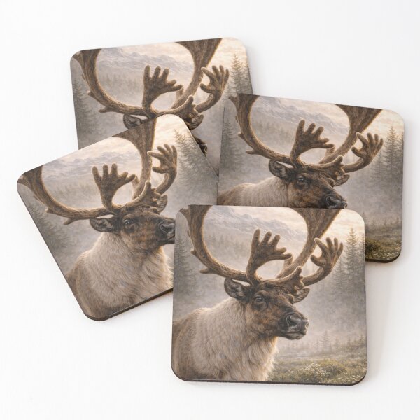 Item preview, Majestic Caribou Portrait – Northern Wilderness Wildlife Art designed and sold by VandVArt.