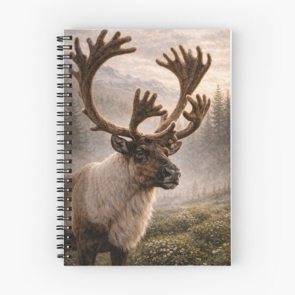 Item preview, Majestic Caribou Portrait – Northern Wilderness Wildlife Art designed and sold by VandVArt.
