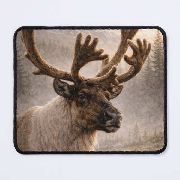 Item preview, Majestic Caribou Portrait – Northern Wilderness Wildlife Art designed and sold by VandVArt.