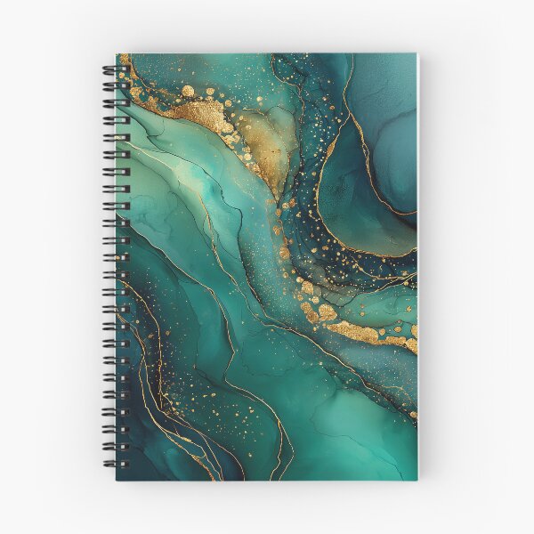 Item preview, Flowing Dark Green and Gold Agate Slice Faux Marble designed and sold by Nine Lives Studio.