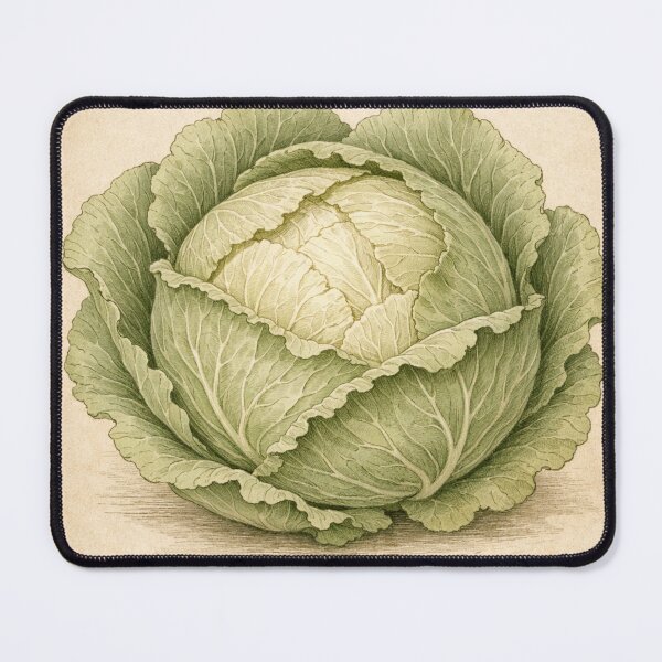 Item preview, Vintage Green Cabbage Botanical Print - Farmhouse Kitchen Wall Art designed and sold by Darlin8888.