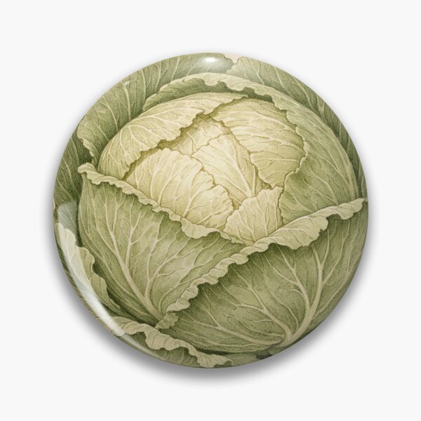Item preview, Vintage Green Cabbage Botanical Print - Farmhouse Kitchen Wall Art designed and sold by Darlin8888.