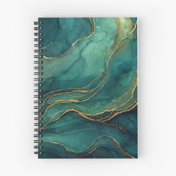Item preview, Dark Green and Gold Faux Stone Agate Slice Pattern designed and sold by Nine Lives Studio.