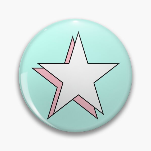 Item preview, Rose Pink White Minimalist Y2K Aesthetic Offset Shadow Star designed and sold by Aesthetic Crew.