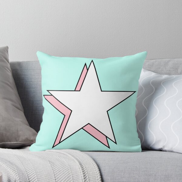 Item preview, Rose Pink White Minimalist Y2K Aesthetic Offset Shadow Star designed and sold by Aesthetic Crew.