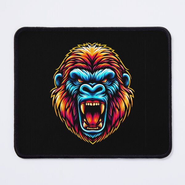 Item preview, Vibrant and fierce gorilla illustration with dynamic colors and intricate details. designed and sold by beast-net.