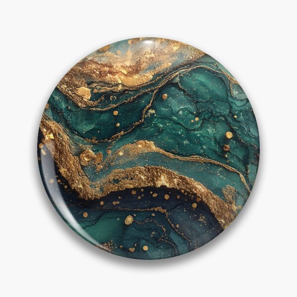 Item preview, Dark Blue and Green Gold Splatter Agate Slice designed and sold by Nine Lives Studio.
