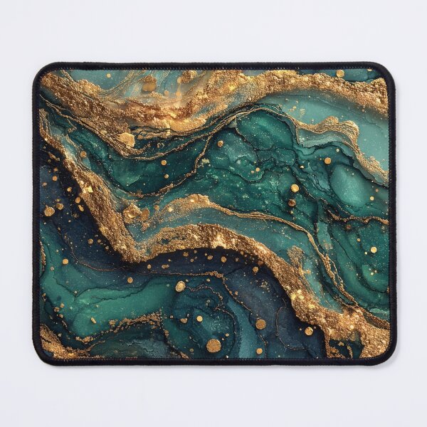 Item preview, Dark Blue and Green Gold Splatter Agate Slice designed and sold by Nine Lives Studio.